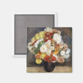 Pierre-Auguste Renoir Bouquet van Chrysanthema Magneet (Voorkant / Achterkant)