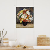 Pierre-Auguste Renoir Bouquet van Chrysanthema Poster (Keuken)