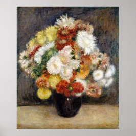 Pierre-Auguste Renoir Bouquet van Chrysanthema Poster
