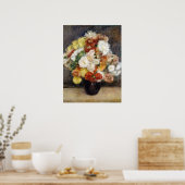 Pierre-Auguste Renoir Bouquet van Chrysanthema Poster (Keuken)