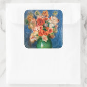 Pierre-Auguste Renoir - Bouquet Vierkante Sticker (Tas)