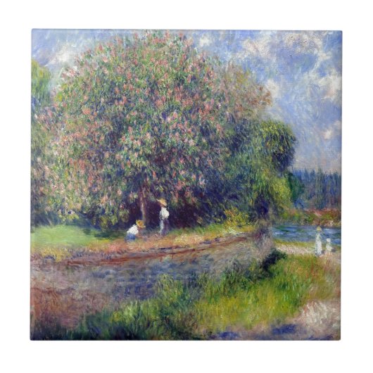 Pierre-Auguste Renoir Chestnut Tree Tegeltje (Voorkant)