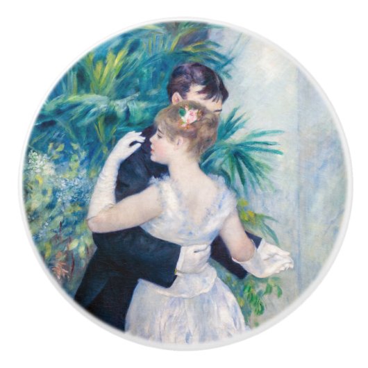 Pierre-Auguste Renoir - City Dance Keramische Knop (Voorkant)