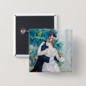 Pierre-Auguste Renoir - City Dance Vierkante Button 5,1 Cm (Voorkant /achterkant)