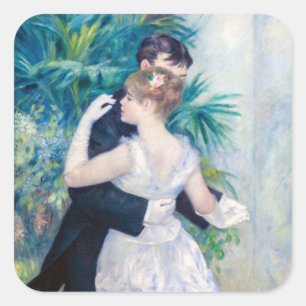 Pierre-Auguste Renoir - City Dance Vierkante Sticker