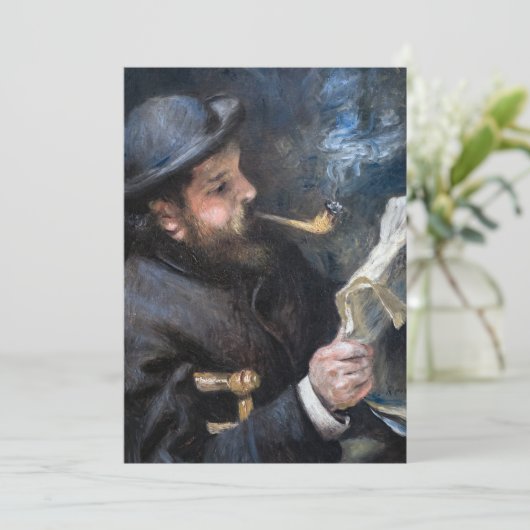 Pierre-Auguste Renoir - Claude Monet Reading Bedankkaart (Staand voorkant)