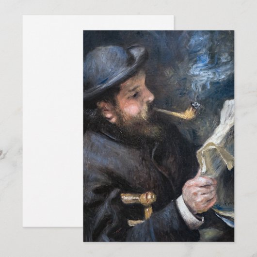 Pierre-Auguste Renoir - Claude Monet Reading Bedankkaart (Voorkant / Achterkant)