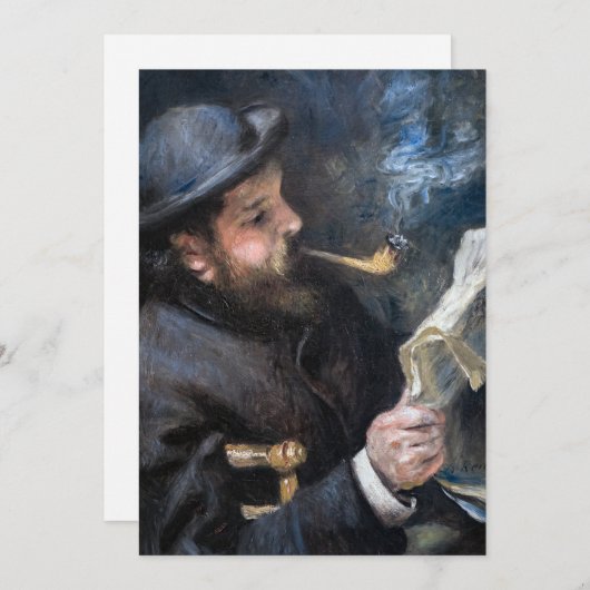 Pierre-Auguste Renoir - Claude Monet Reading Kaart (Voorkant / Achterkant)