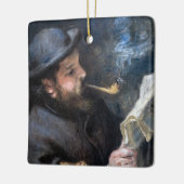 Pierre-Auguste Renoir - Claude Monet Reading Keramisch Ornament (Links)