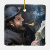 Pierre-Auguste Renoir - Claude Monet Reading Keramisch Ornament (Achterkant)