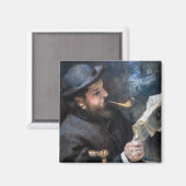 Pierre-Auguste Renoir - Claude Monet Reading Magneet (Voorkant / Achterkant)
