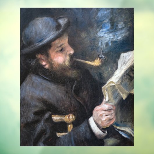 Pierre-Auguste Renoir - Claude Monet Reading Raamsticker (Vel 3)