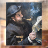 Pierre-Auguste Renoir - Claude Monet Reading Raamsticker (Vel 2)