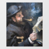 Pierre-Auguste Renoir - Claude Monet Reading Raamsticker (Vel)