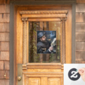 Pierre-Auguste Renoir - Claude Monet Reading Raamsticker (Huis Deur)