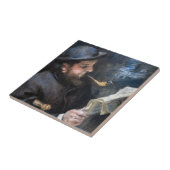 Pierre-Auguste Renoir - Claude Monet Reading Tegeltje (Zijkant)