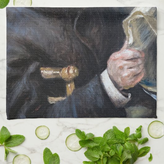 Pierre-Auguste Renoir - Claude Monet Reading Theedoek (Gevouwen)