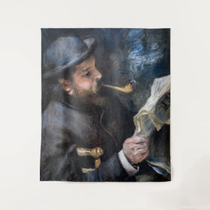 Pierre-Auguste Renoir - Claude Monet Reading Wandkleed