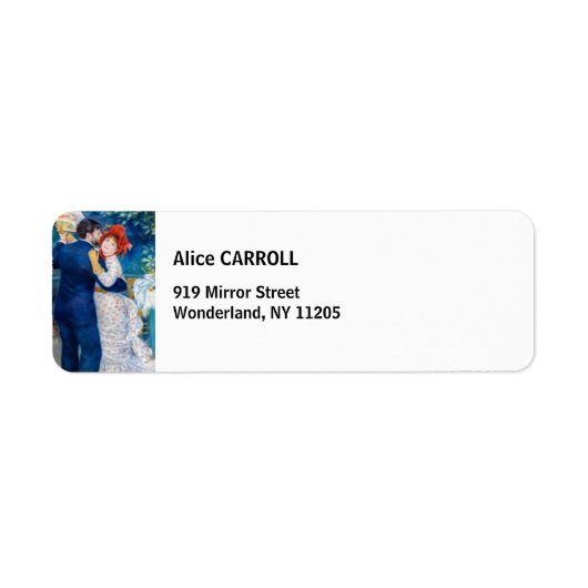 Pierre-Auguste Renoir - Country Dance Etiket (Voorkant)