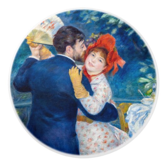 Pierre-Auguste Renoir - Country Dance Keramische Knop (Voorkant)