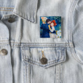 Pierre-Auguste Renoir - Country Dance Vierkante Button 5,1 Cm (In situ)
