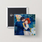 Pierre-Auguste Renoir - Country Dance Vierkante Button 5,1 Cm (Voorkant /achterkant)
