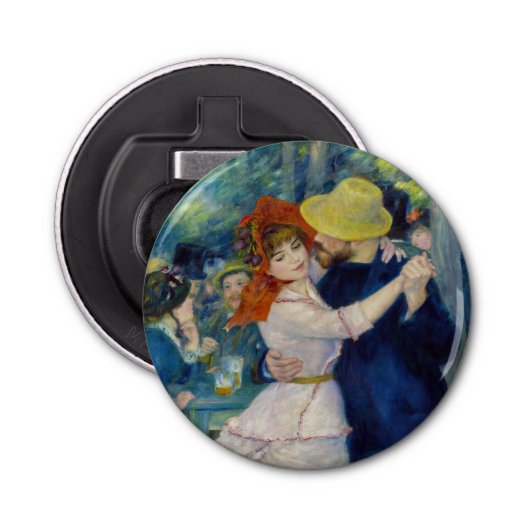 Pierre-Auguste Renoir - Dance te Bougival Button Flesopener (Voorkant)