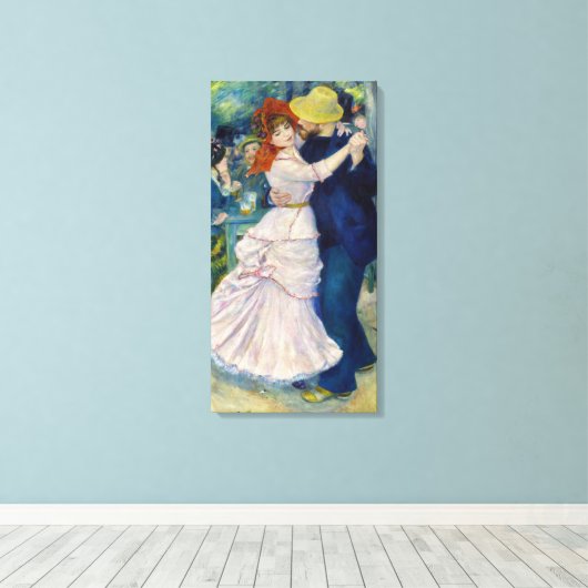Pierre-Auguste Renoir - Dance te Bougival Canvas Afdruk (Insitu (Houten vloer))