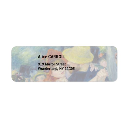 Pierre-Auguste Renoir - Dance te Bougival Etiket (Voorkant)