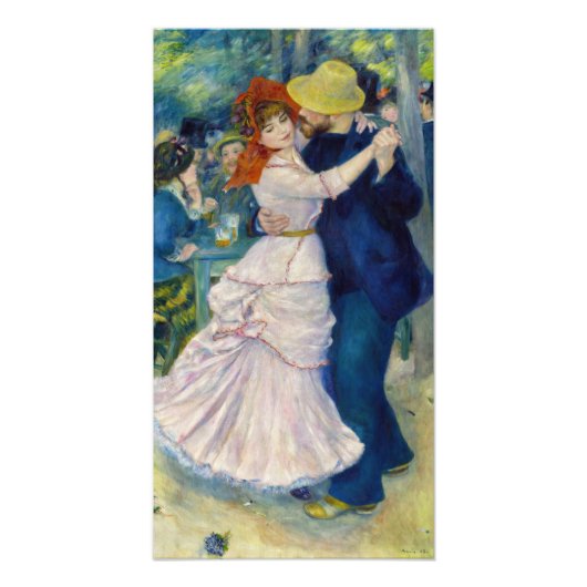 Pierre-Auguste Renoir - Dance te Bougival Foto Afdruk (Voorkant)