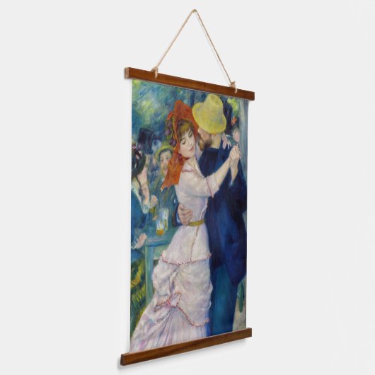 Pierre-Auguste Renoir - Dance te Bougival Hangend Wandkleed (Gebogen)