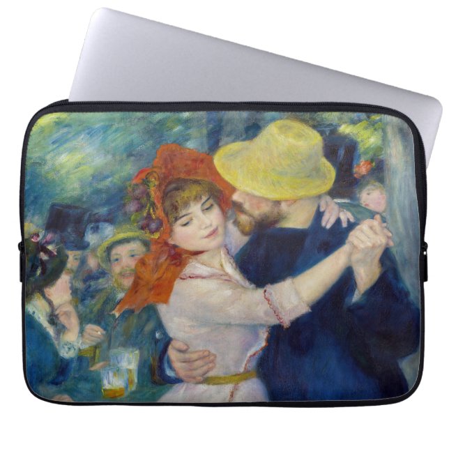 Pierre-Auguste Renoir - Dance te Bougival Laptop Sleeve (Voorkant)