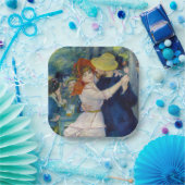 Pierre-Auguste Renoir - Dance te Bougival Papieren Bordje (Feest)