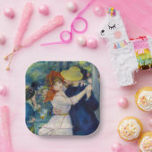 Pierre-Auguste Renoir - Dance te Bougival Papieren Bordje (Feest)