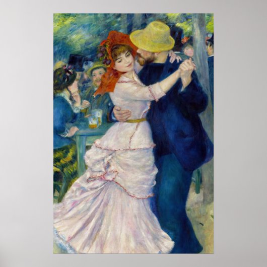 Pierre-Auguste Renoir - Dance te Bougival Poster (Voorkant)