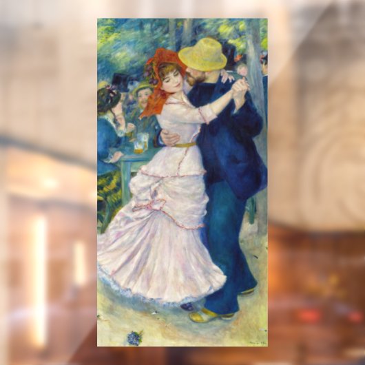 Pierre-Auguste Renoir - Dance te Bougival Raamsticker (Vel 2)