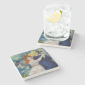 Pierre-Auguste Renoir - Dance te Bougival Stenen Onderzetter (Zijkant)