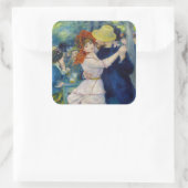 Pierre-Auguste Renoir - Dance te Bougival Vierkante Sticker (Tas)