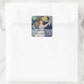 Pierre-Auguste Renoir - Dance te Bougival Vierkante Sticker (Tas)