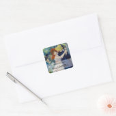Pierre-Auguste Renoir - Dance te Bougival Vierkante Sticker (Envelop)