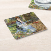 Pierre-Auguste Renoir - Dans les Rozen Kartonnen Onderzetters (Schuin)