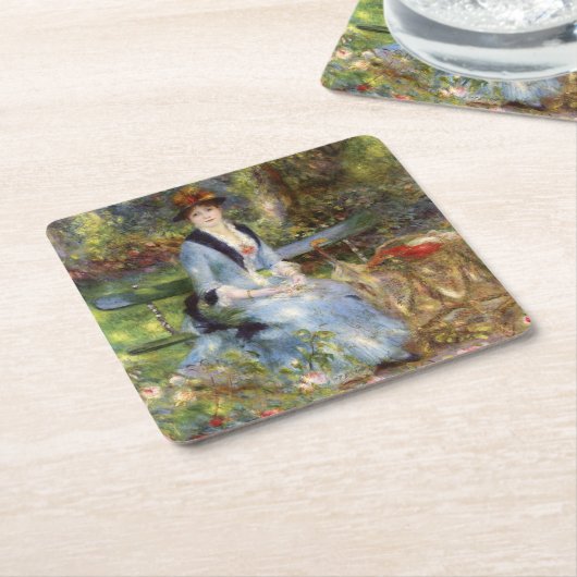 Pierre-Auguste Renoir - Dans les Rozen Kartonnen Onderzetters (Schuin)