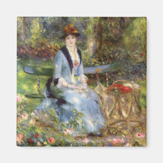 Pierre-Auguste Renoir - Dans les Rozen P Magneet (Voorkant)