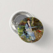 Pierre-Auguste Renoir - Dans les Rozen Ronde Button 3,2 Cm (Voorkant /achterkant)