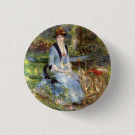 Pierre-Auguste Renoir - Dans les Rozen Ronde Button 3,2 Cm