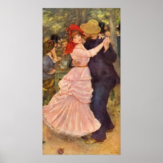 Pierre-Auguste Renoir - Danse à Bougival (1883) Poster (Voorkant)
