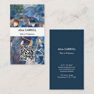 Pierre-Auguste Renoir - De Paraplu's - QR Code Visitekaartje