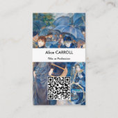 Pierre-Auguste Renoir - De Paraplu's - QR Code Visitekaartje (Voorkant)