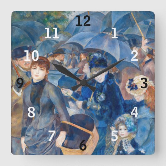 Pierre-Auguste Renoir - De Paraplu's Vierkante Klok (Voorkant)