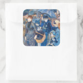 Pierre-Auguste Renoir - De paraplu's Vierkante Sticker (Tas)